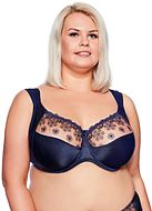 Comfortable full cup bra, beautiful lace, wide shoulder straps, B to L-cup